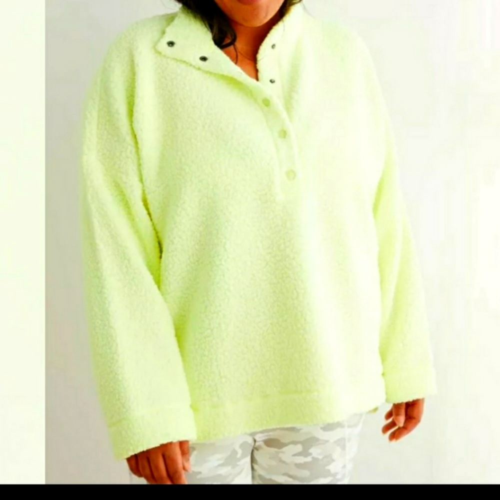 GUC aerie Yellow Sherpa Pullover